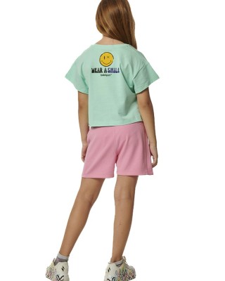 Body Action G French Terry RoseBloom Pink Παιδικά Σορτς