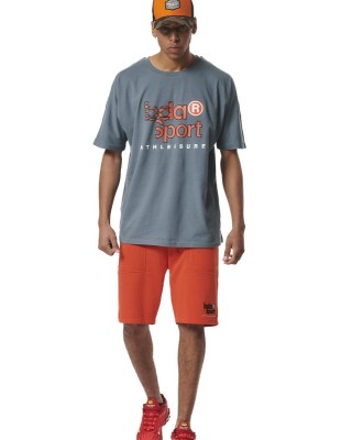 Body Action M Athletic Shorts Embroidery Mandarin Orange Ανδρικές Βερμούδες