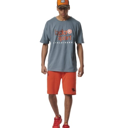 Body Action M Athletic Shorts Embroidery Mandarin Orange Ανδρικές Βερμούδες