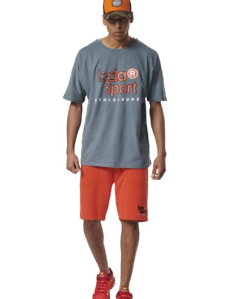 Body Action M Athletic Shorts Embroidery Mandarin Orange Ανδρικές Βερμούδες