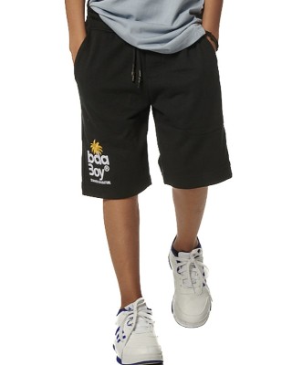 Body Action B French Terry Shorts Black Παιδικές Βερμούδες