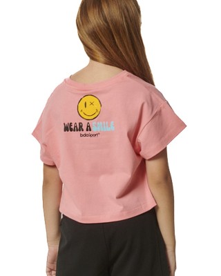 Body Action G Graphic Crop Top Coral Pink Παιδικά T-Shirt