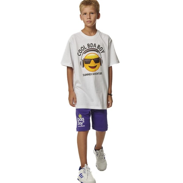 Body Action B Short Sleeve Graphic White Παιδικά T-Shirt