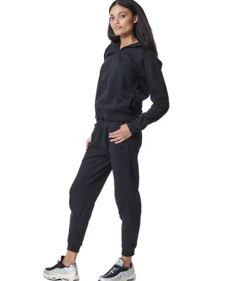 Body Action W Fleece Full Zip Hoodie Black Γυναικείες Ζακέτες
