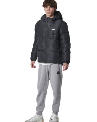 Body Action M Puffer Jacket Black Ανδρικά Μπουφάν