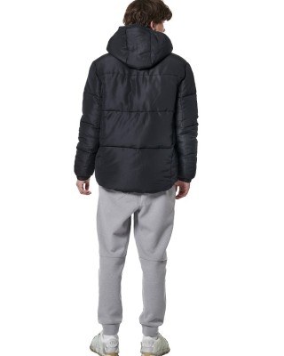 Body Action M Puffer Jacket Black Ανδρικά Μπουφάν