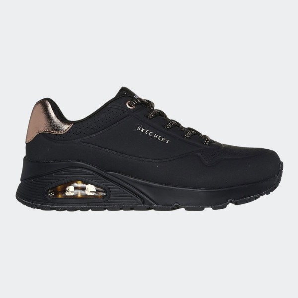 Skechers Uno-Shimmer Away Μαύρο Γυναικεία Παπούτσια 