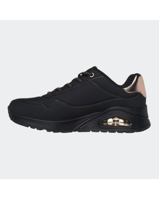 Skechers Uno-Shimmer Away Μαύρο Γυναικεία Παπούτσια 