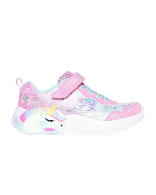 Skechers Lighted Unicorn Dreams Ροζ-Τυρκουαζ Παιδικά Παπούτσια Με Φωτάκια