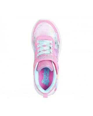 Skechers Lighted Unicorn Dreams Ροζ-Τυρκουαζ Παιδικά Παπούτσια Με Φωτάκια