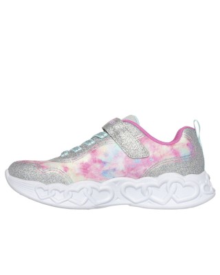 Skechers Lighted Satin Gore Ασημι-Μουλτι Παιδικά Παπούτσια 