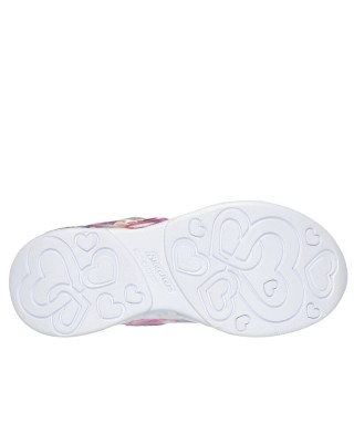 Skechers Lighted Satin Gore Ασημι-Μουλτι Παιδικά Παπούτσια 
