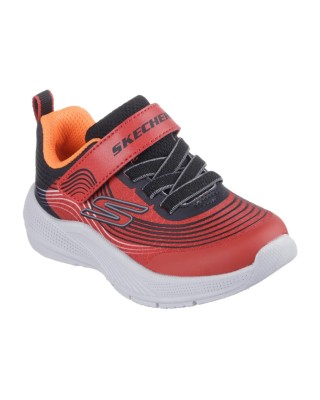 Skechers Lightweight Toddler Gore & Strap Κόκκινο-Μαύρο Βρεφικά Παπούτσια 