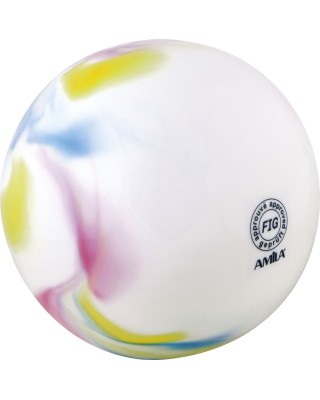 Amila Μπάλα Ρυθμικής Γυμναστικής 19cm FIG Approved, Πολύχρωμη