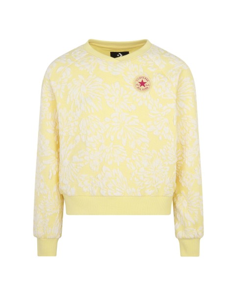 Converse Cnvg Floral Jacquard Crewneck Παιδικές Μπλούζες
