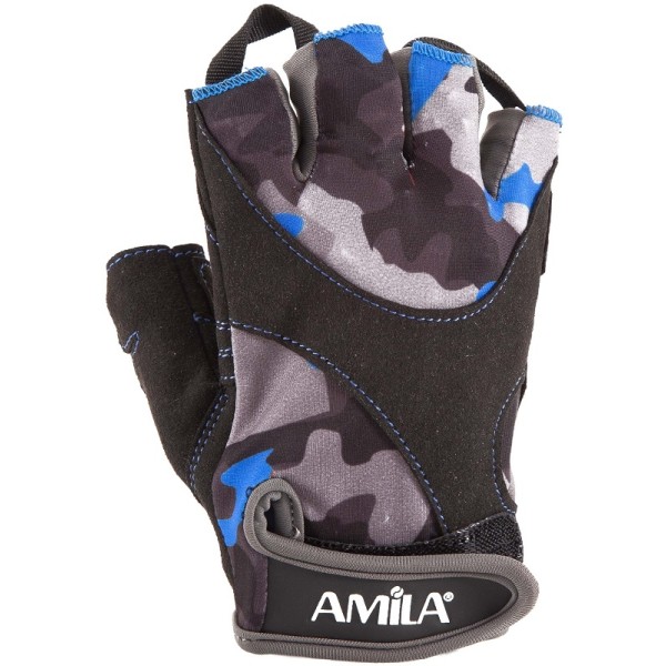 Amila Amara Lycra CamoBlue XL Γάντια Άρσης Βαρών