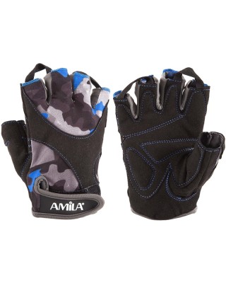 Amila Amara Lycra CamoBlue XL Γάντια Άρσης Βαρών