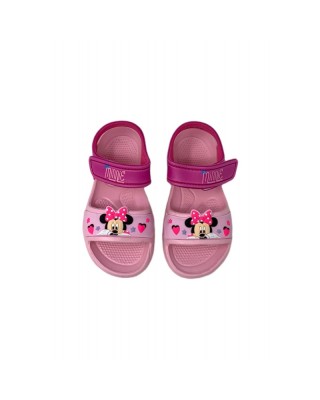Disney Minney Sandal Velcro Eva Ροζ Παιδικά Πέδιλα