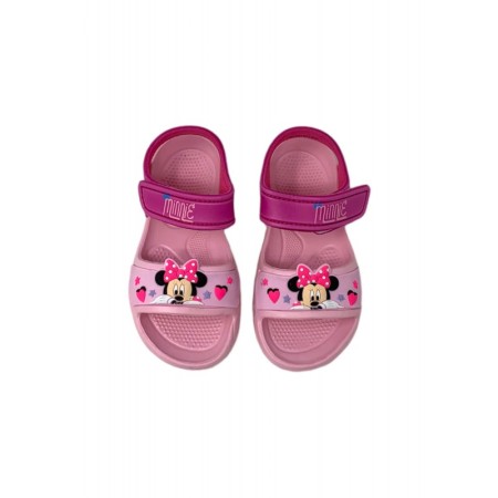 Disney Minney Sandal Velcro Eva Ροζ Παιδικά Πέδιλα