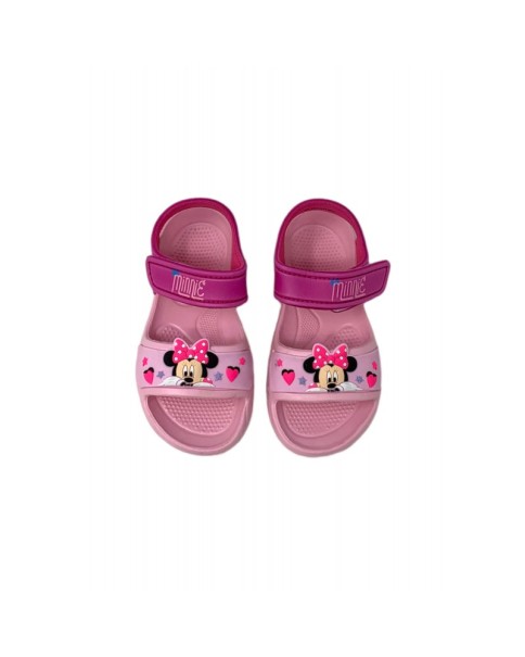 Disney Minney Sandal Velcro Eva Ροζ Παιδικά Πέδιλα