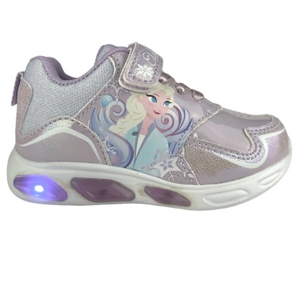 Disney Marvel DC Frozen With Lights Lilac Βρεφικά Παπούτσια Με Φωτάκια
