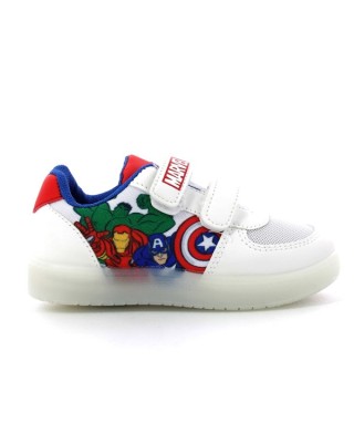 Disney Marvel Dc Sport Shoe Παιδικά Παπούτσια Με Φωτάκια White 