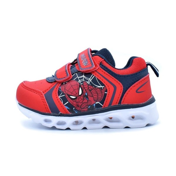 Disney Marvel DC Spiderman Red Βρεφικά Παπούτσια Με Φωτάκια