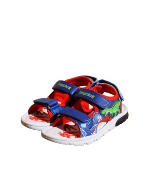 Disney Marvel DC Dinosaur Sandal Boys Παιδικά Πέδιλα με Φωτάκια Μπλε Πέδιλα
