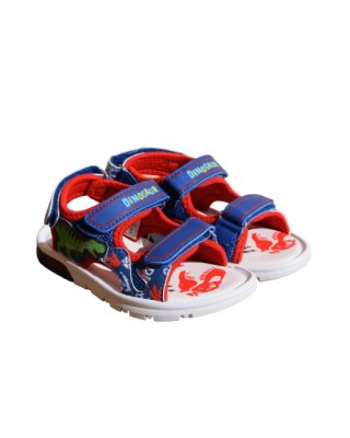 Disney Marvel DC Dinosaur Sandal Boys Παιδικά Πέδιλα με Φωτάκια Μπλε Πέδιλα