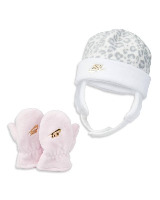 Nike Toddler Girls Leopard Trapper Hat & Mittens 2 Piece Set Βρεφικά Σετ