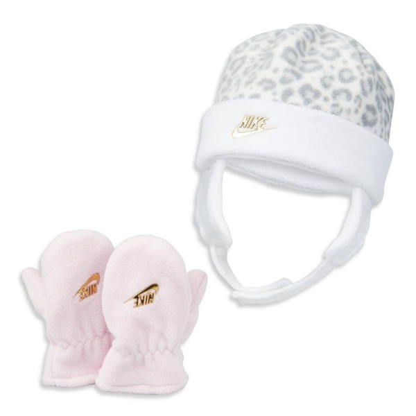 Nike Toddler Girls Leopard Trapper Hat & Mittens 2 Piece Set Βρεφικά Σετ