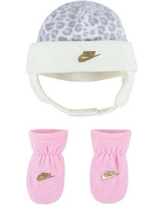 Nike Toddler Girls Leopard Trapper Hat & Mittens 2 Piece Set Βρεφικά Σετ