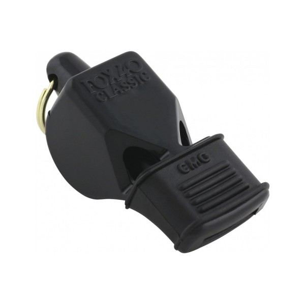Fox40 Classic CMG Official Μαύρη Σφυρίχτρα με Κορδόνι Fox40 Classic CMG Official Μαύρη Σφυρίχτρα με Κορδόνι