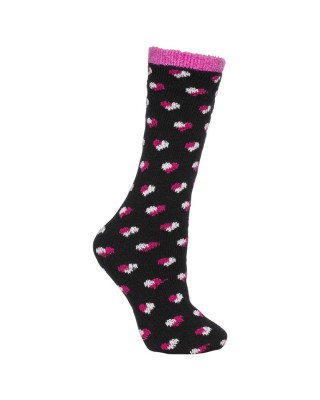 Trespass Inverso - Casual Lined Tube Sock Black Hearts Κάλτσες