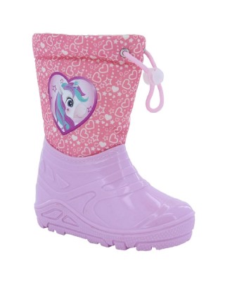 Disney Marvel DC Rain boot with fur Ροζ Παιδικά Μποτάκια