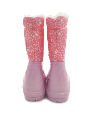 Disney Marvel DC Rain boot with fur Ροζ Παιδικά Μποτάκια