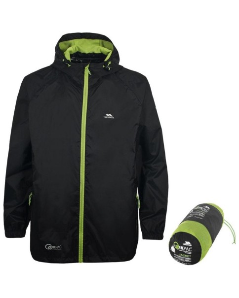 Trespass Qikpac Jacket Packaway Tp75 Black Unisex Αδιάβροχα Μπουφάν