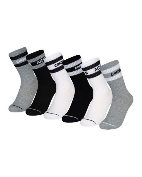 Converse Chn Basic Wordmark Crew 6Pk Converse Chn Basic Wordmark Crew 6Pk
