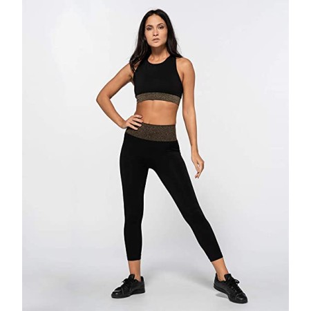 HS Seamless 7/8 Hamptons Twinkling Leggings Μαύρο Γυναικεία Κολάν HS Seamless 7/8 Hamptons Twinkling Leggings Μαύρο Γυναικεία Κολάν