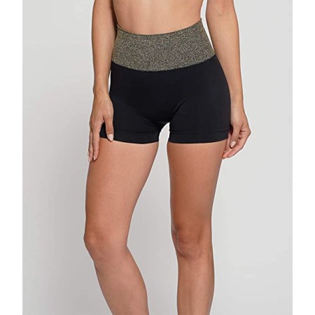 HS Seamless Kyra Twinkilng Shorts Μαύρο Γυναικεία Κολάν HS Seamless Kyra Twinkilng Shorts Μαύρο Γυναικεία Κολάν