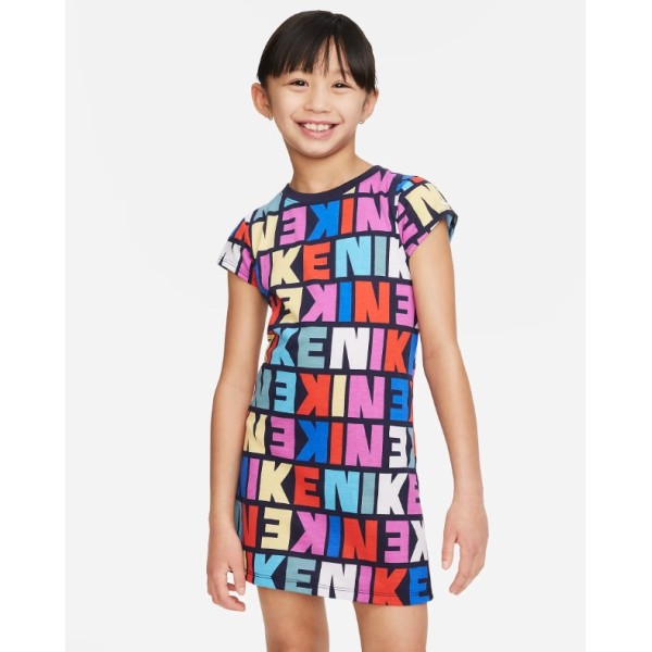 Nike Block Printed Tee Dress Παιδικά Φορέματα