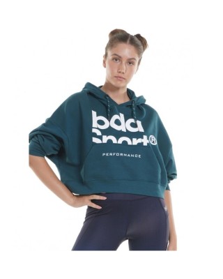 Body Action W Oversized Cropped Hoodie Γυναικείες Μπλούζες