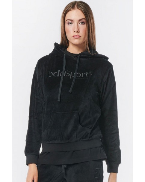 Body Action W Velour Hoodie Γυναικείες Μπλούζες