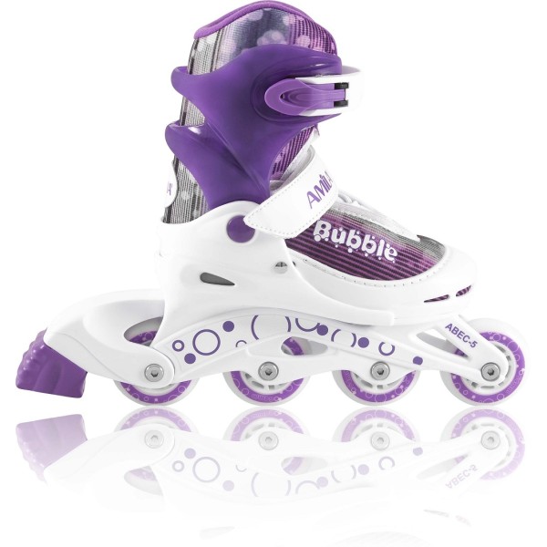 Amila Πατίνια Παιδικά Inline Skate Πλαστικά L No.38-41 Μωβ Λευκό Amila Πατίνια Παιδικά Inline Skate Πλαστικά L No.38-41 Μωβ Λευκό