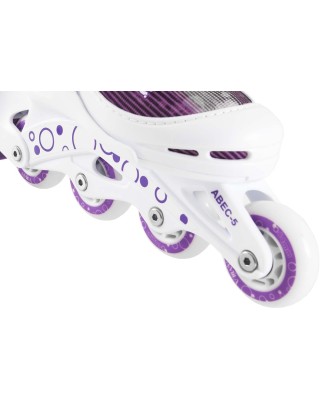 Amila Πατίνια Παιδικά Inline Skate Πλαστικά L No.38-41 Μωβ Λευκό Amila Πατίνια Παιδικά Inline Skate Πλαστικά L No.38-41 Μωβ Λευκό