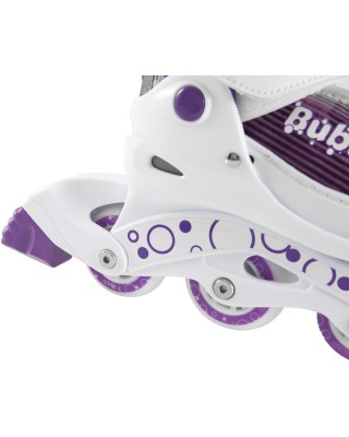 Amila Πατίνια Παιδικά Inline Skate Πλαστικά L No.38-41 Μωβ Λευκό Amila Πατίνια Παιδικά Inline Skate Πλαστικά L No.38-41 Μωβ Λευκό