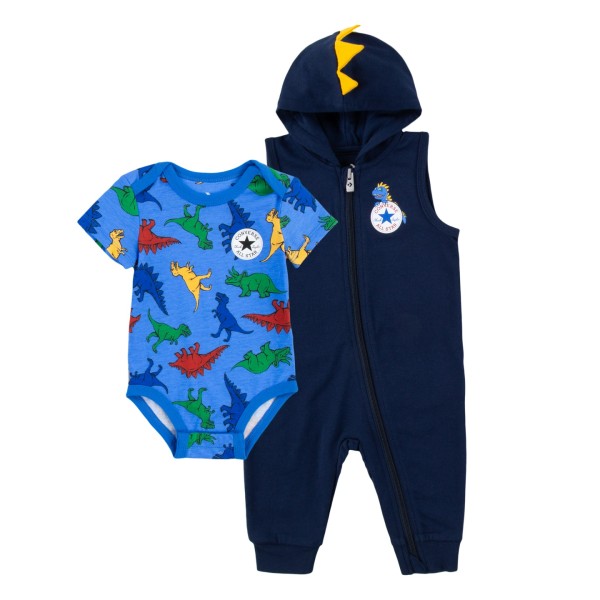 Converse Desert Explorer Hooded Coverall With Bodysuit Blue Βρεφικά Σετ Φόρμας