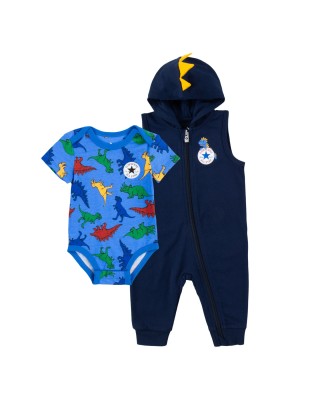 Converse Desert Explorer Hooded Coverall With Bodysuit Blue Βρεφικά Σετ Φόρμας