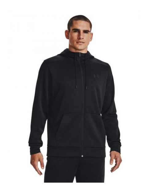 Under Armour Fleece Fz Hoodie Ανδρική Ζακέτα Μαύρη