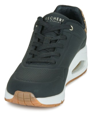 Skechers Uno Jungle Nite Γυναικείο Παπούτσι Μαύρο Λεοπάρ